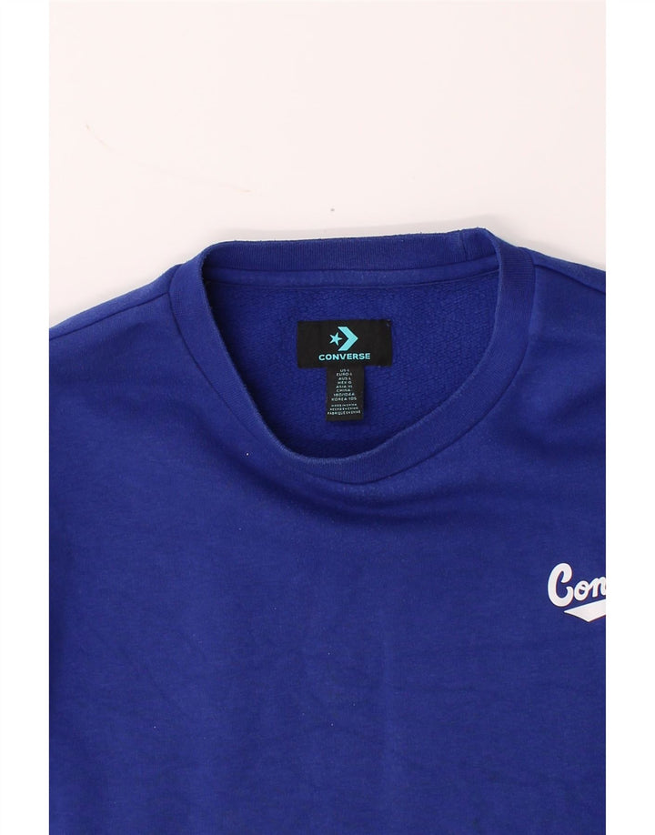 CONVERSE Mens Sweatshirt Jumper Large Blue Cotton Vintage Converse and Second-Hand Converse from Messina Hembry 