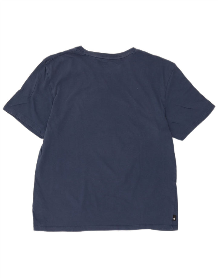 Timberland Herre Regular Fit grafisk T-shirt top mellem marineblå bomuld
