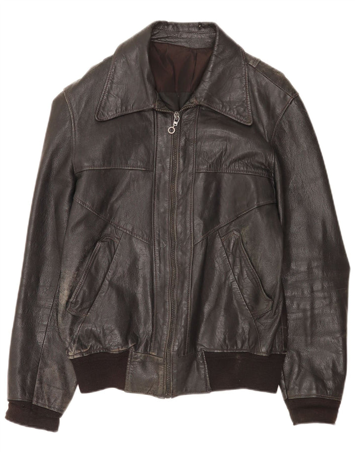 Vintage herre læderjakke UK 36 Small Black