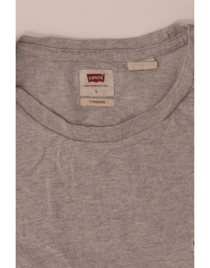 Levi's Herre Standard T-Shirt Top Stor Grå Bomuld