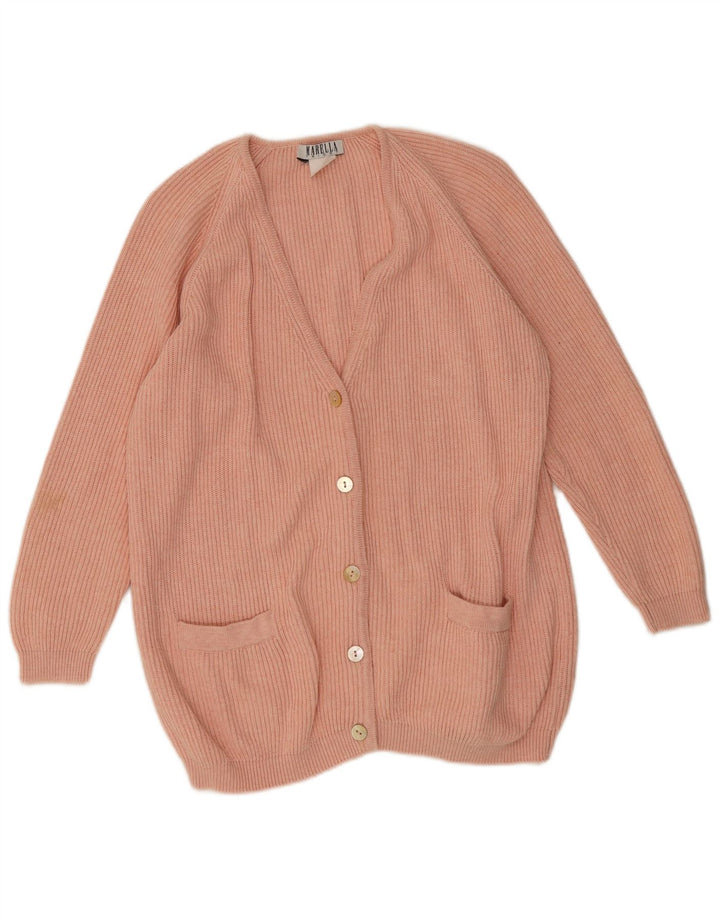 Marella Dame Cardigan Sweater UK 14 Medium Pink Bomuld