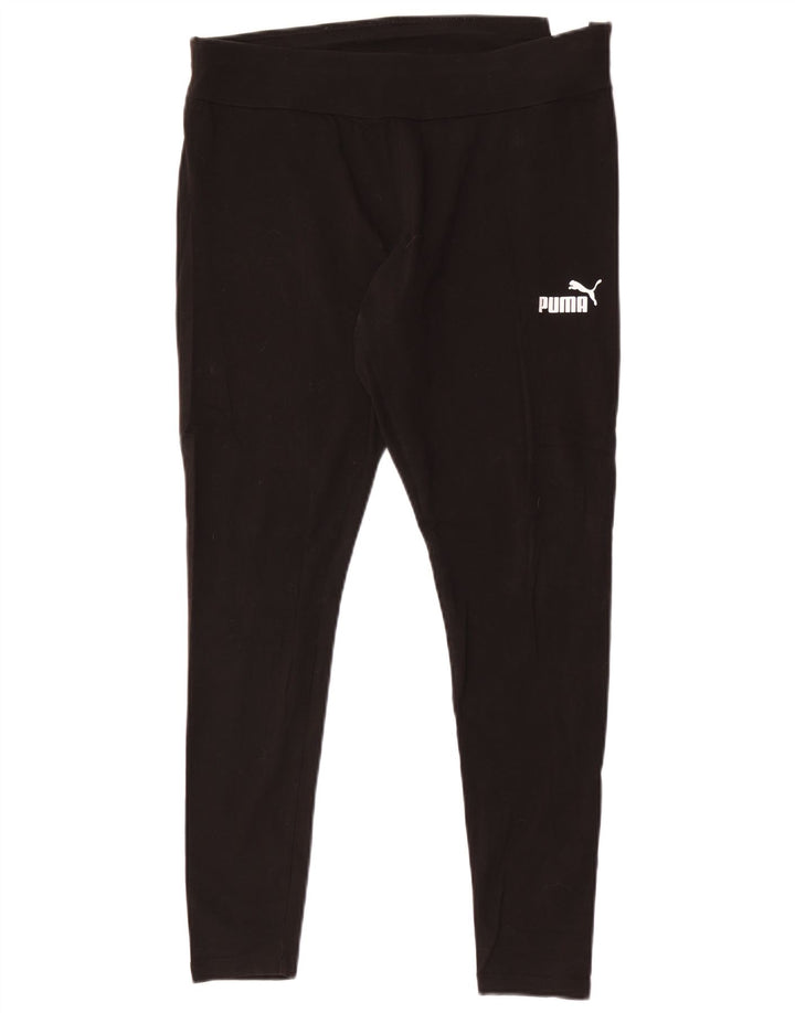 Puma Dame Leggings UK 14 Large Black Bomuld