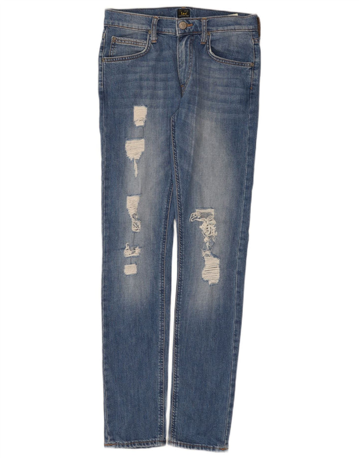 Lee Dame Luke Distressed Slim Jeans W29 L32 Blå Bomuld