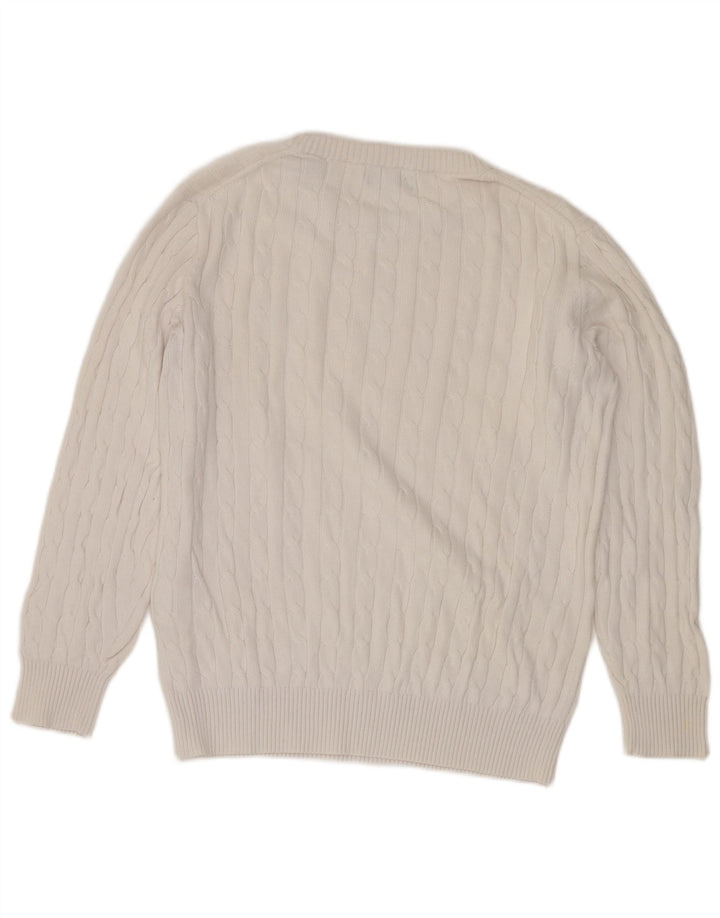 Gant Boys Boat Neck Jumper Sweater 9-10 År Hvid Bomuld