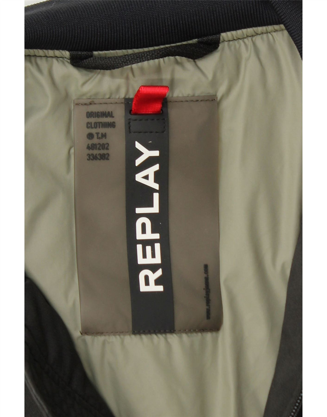 Replay Herre Graphic Bomber Jacket UK 38 Medium Grey Colourblock Cotton