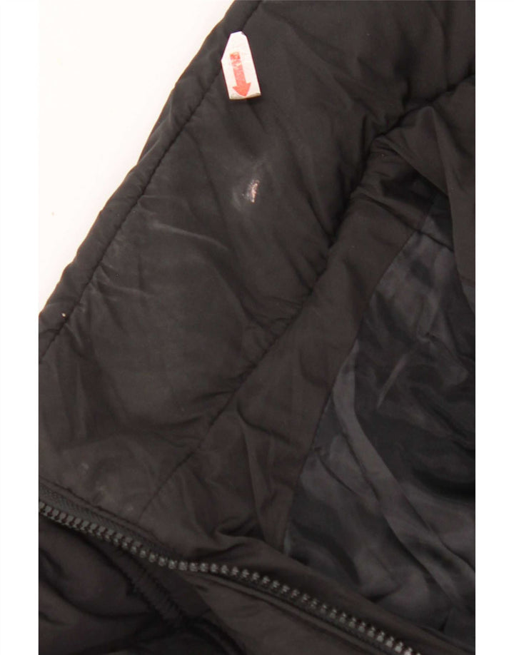 Marks & Spencer Polstret hættejakke til kvinder UK 12 Medium Sort Polyester