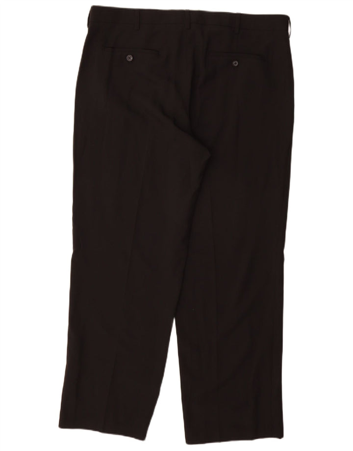 IZOD Straight Suit Bukser til mænd W38 L30 Sort polyester