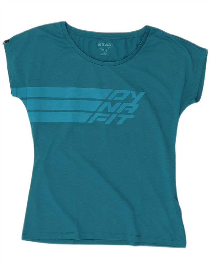 Dynafit Dame Grafisk T-Shirt Top UK 18 XL Blå Polyester