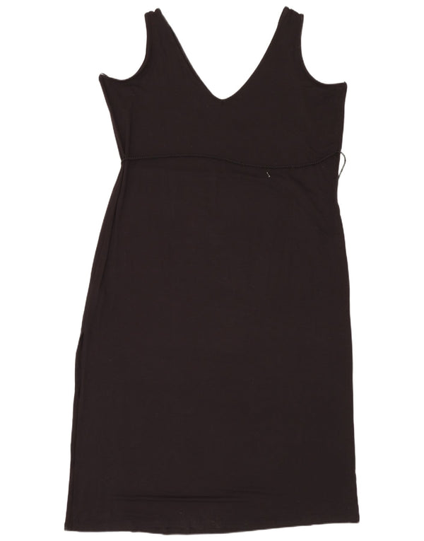 Marks & Spencer Womens Sleeveless Sheath Dress UK 24 4XL Black Viscose
