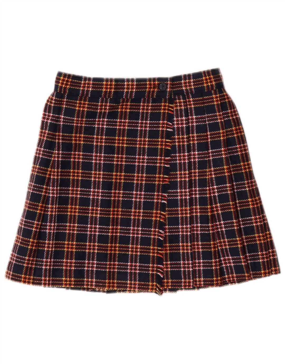 STEFANEL Wrap-nederdel til kvinder IT 38 XS W26 Marineblå ternet polyester