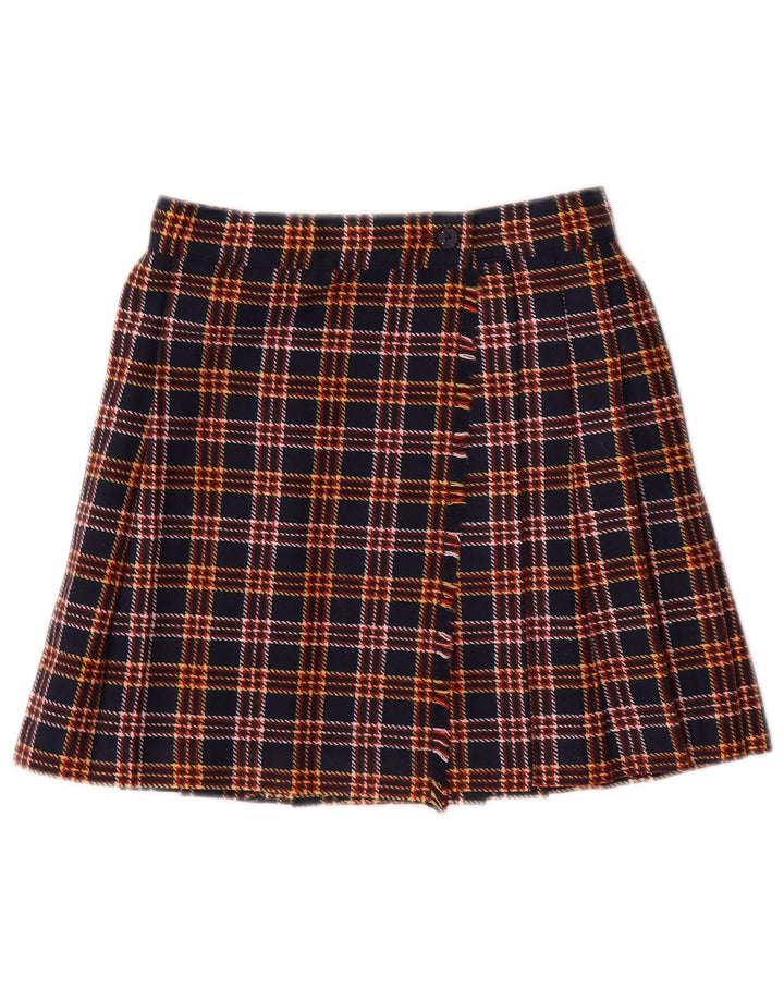 STEFANEL Wrap-nederdel til kvinder IT 38 XS W26 Marineblå ternet polyester