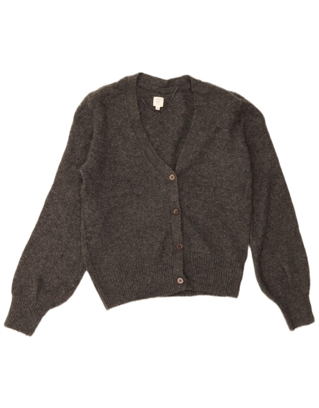 John Lewis dame cardigan sweater UK 10 Small Grey Flecked Wool