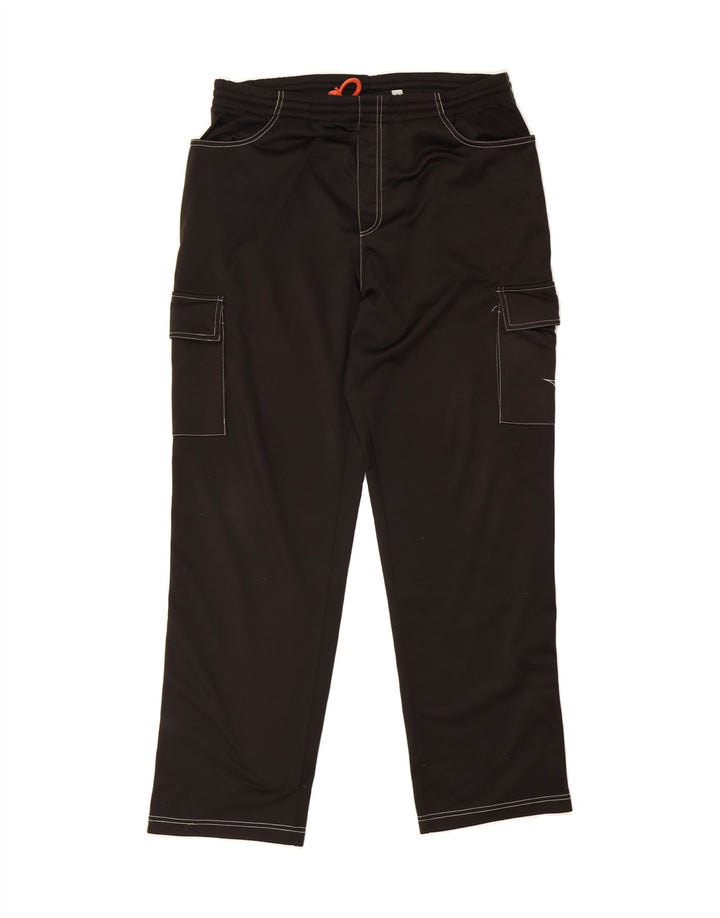 DIADORA Mens Cargo Tracksuit Trousers UK 42 Large  Black Polyester Vintage Diadora and Second-Hand Diadora from Messina Hembry 