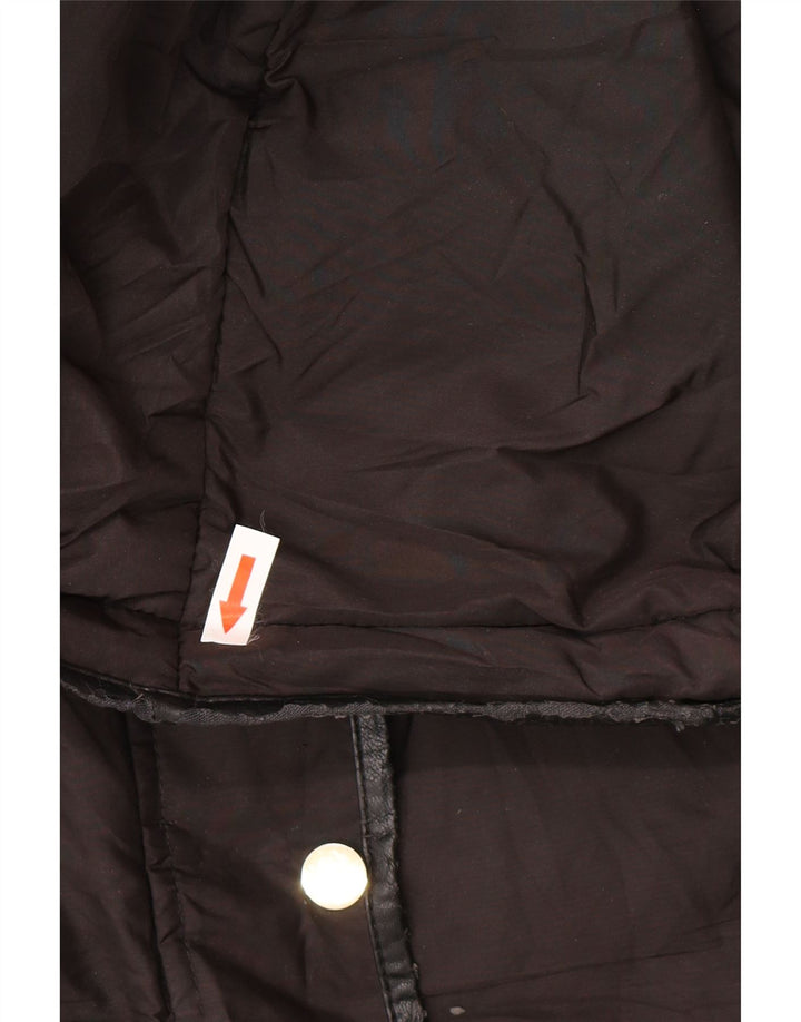 Zara Dame Hætte Polstret Jakke UK 16 Stor Sort Polyester Vinter