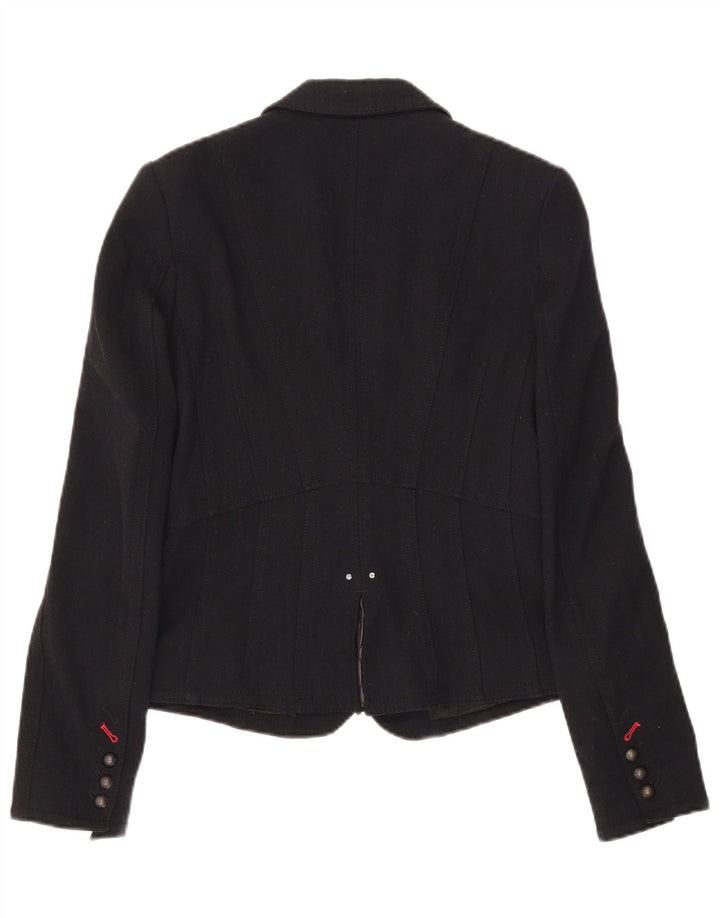 Marc Cain Dame 3-knaps blazerjakke UK 6 XS Sort Uld
