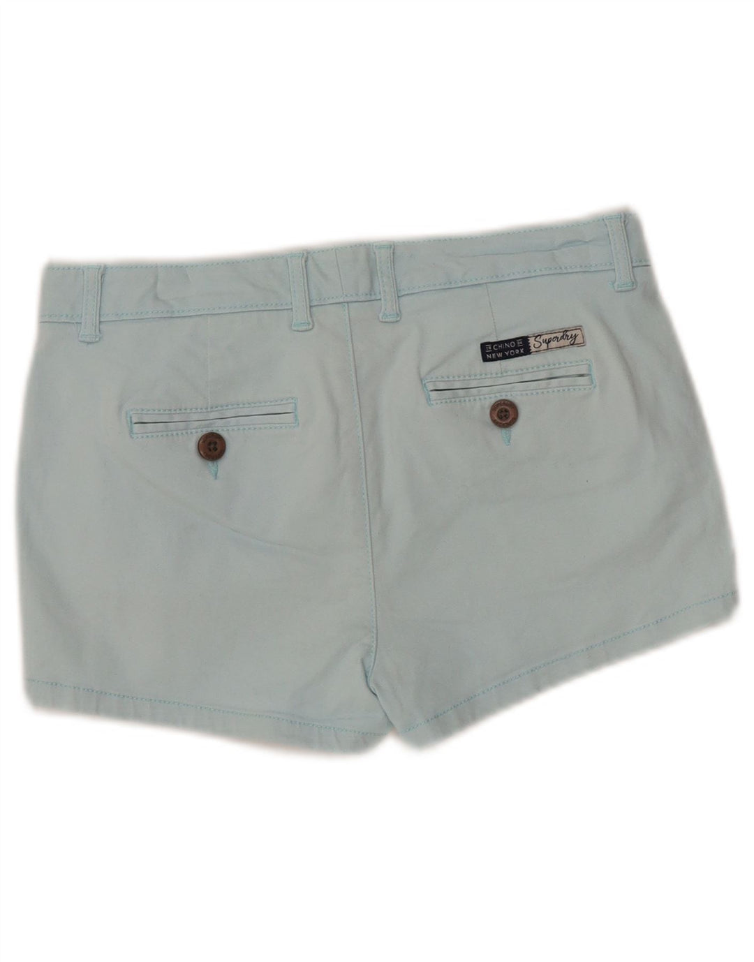 SUPERDRY Chino Shorts til kvinder UK 6 XS W25 Blå