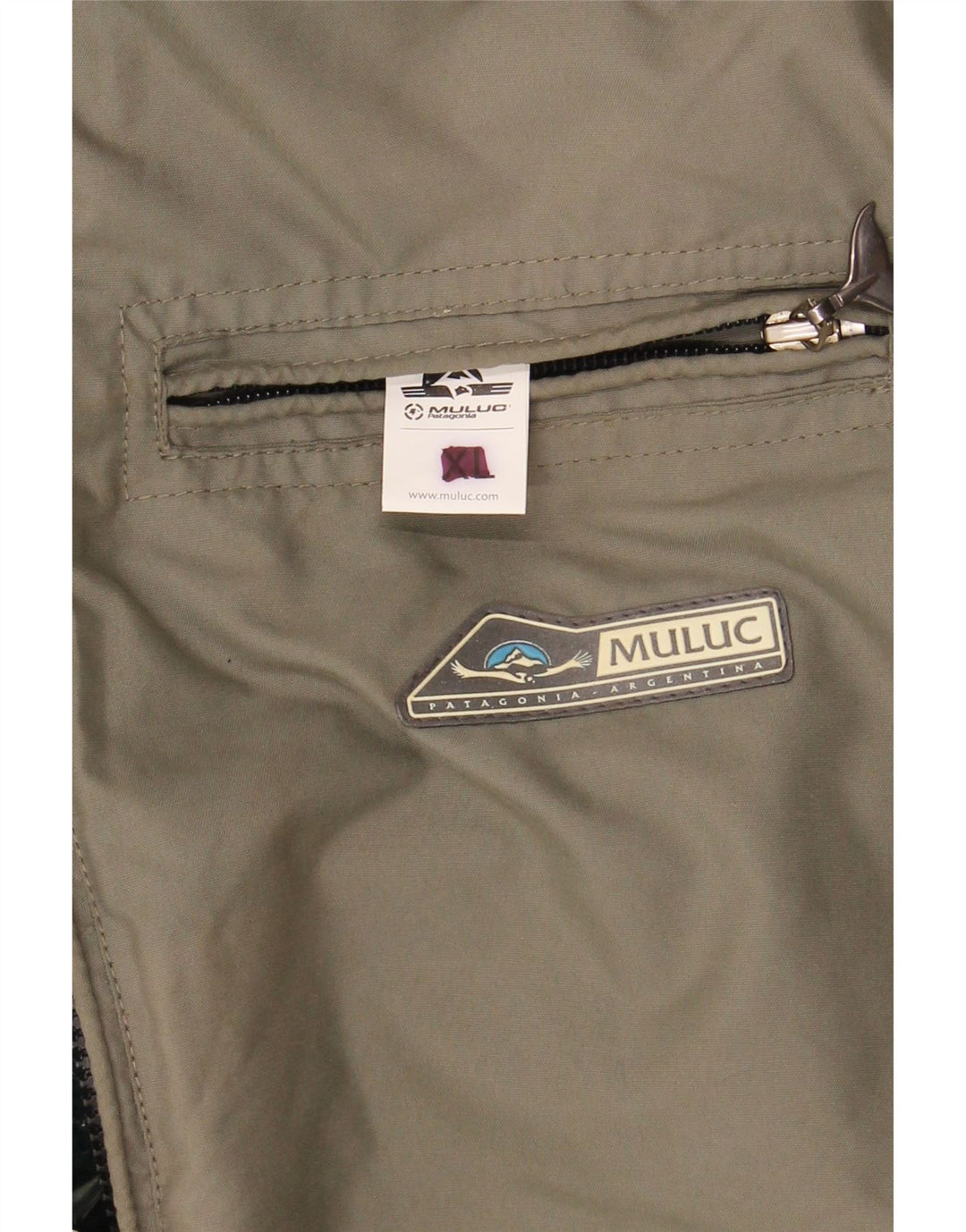 MULUC Womens Graphic Windbreaker Jacket UK 18 XL Grey Polyester Vintage Muluc and Second-Hand Muluc from Messina Hembry 