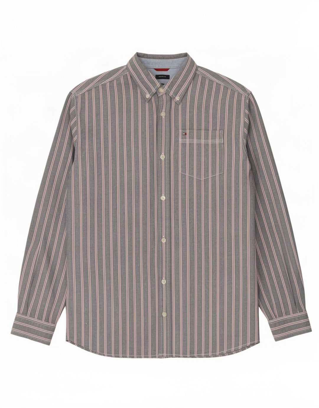 Tommy Hilfiger Herreskjorte Medium Grey Pinstripe Bomuld