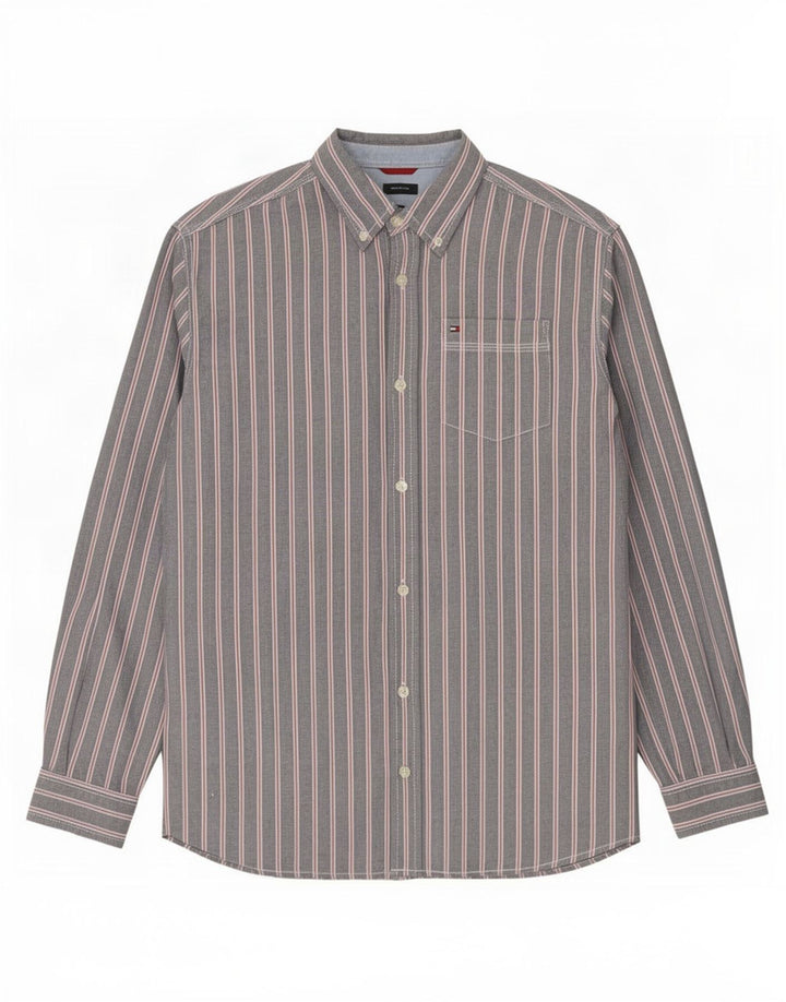 Tommy Hilfiger Herreskjorte Medium Grey Pinstripe Bomuld