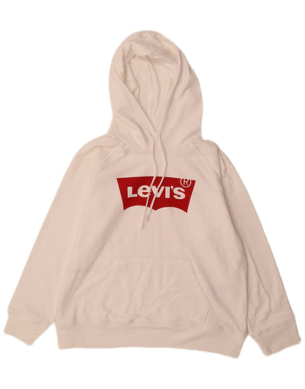 Levi's Grafisk hættetrøje til mænd mellem hvid bomuld