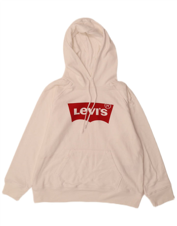 Levi's Grafisk hættetrøje til mænd mellem hvid bomuld