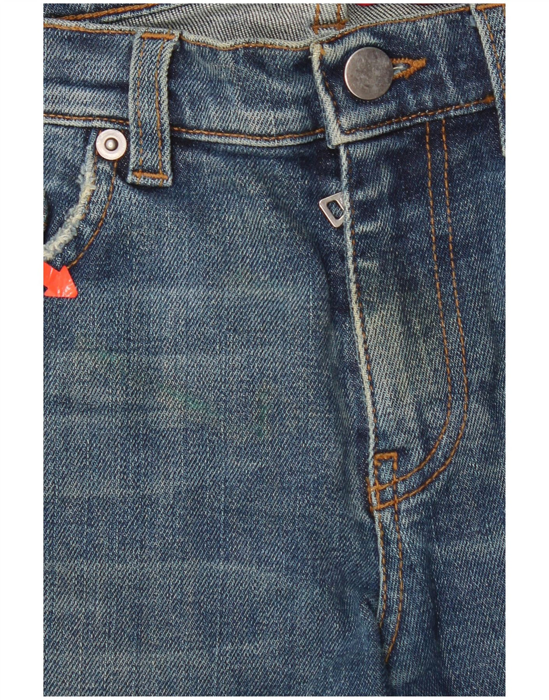Prada Dame Skinny Jeans W26 L32 Marineblå Bomuld