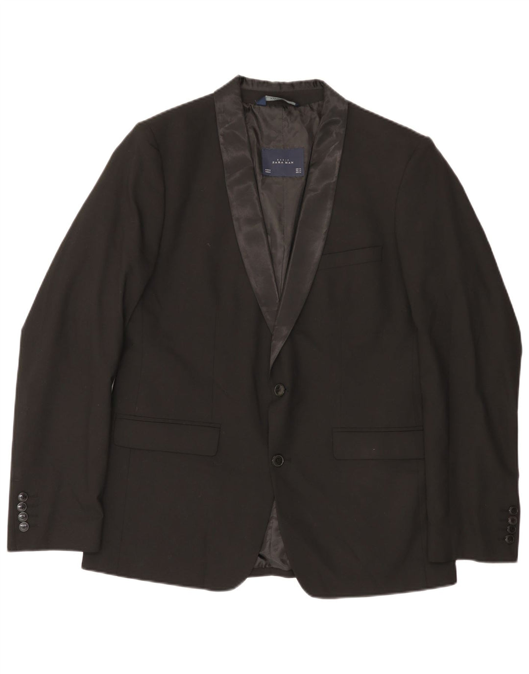Zara Herre 2 Button Blazer Jacket UK 40Large Black