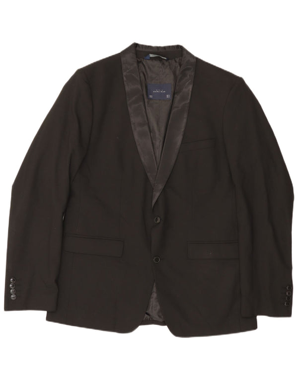 Zara Herre 2 Button Blazer Jacket UK 40Large Black