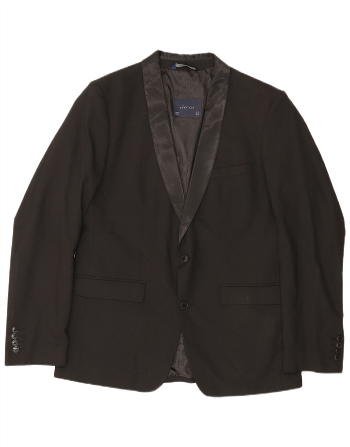 Zara Herre 2 Button Blazer Jacket UK 40Large Black