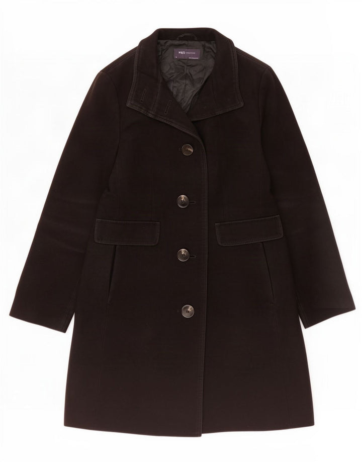 Marks & Spencer Dameoverfrakke UK 14 Medium Sort Polyester