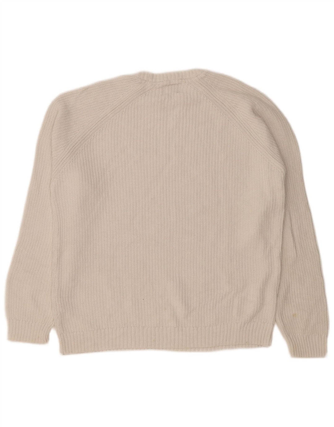Zara Herre sweater med rund hals, lille hvid