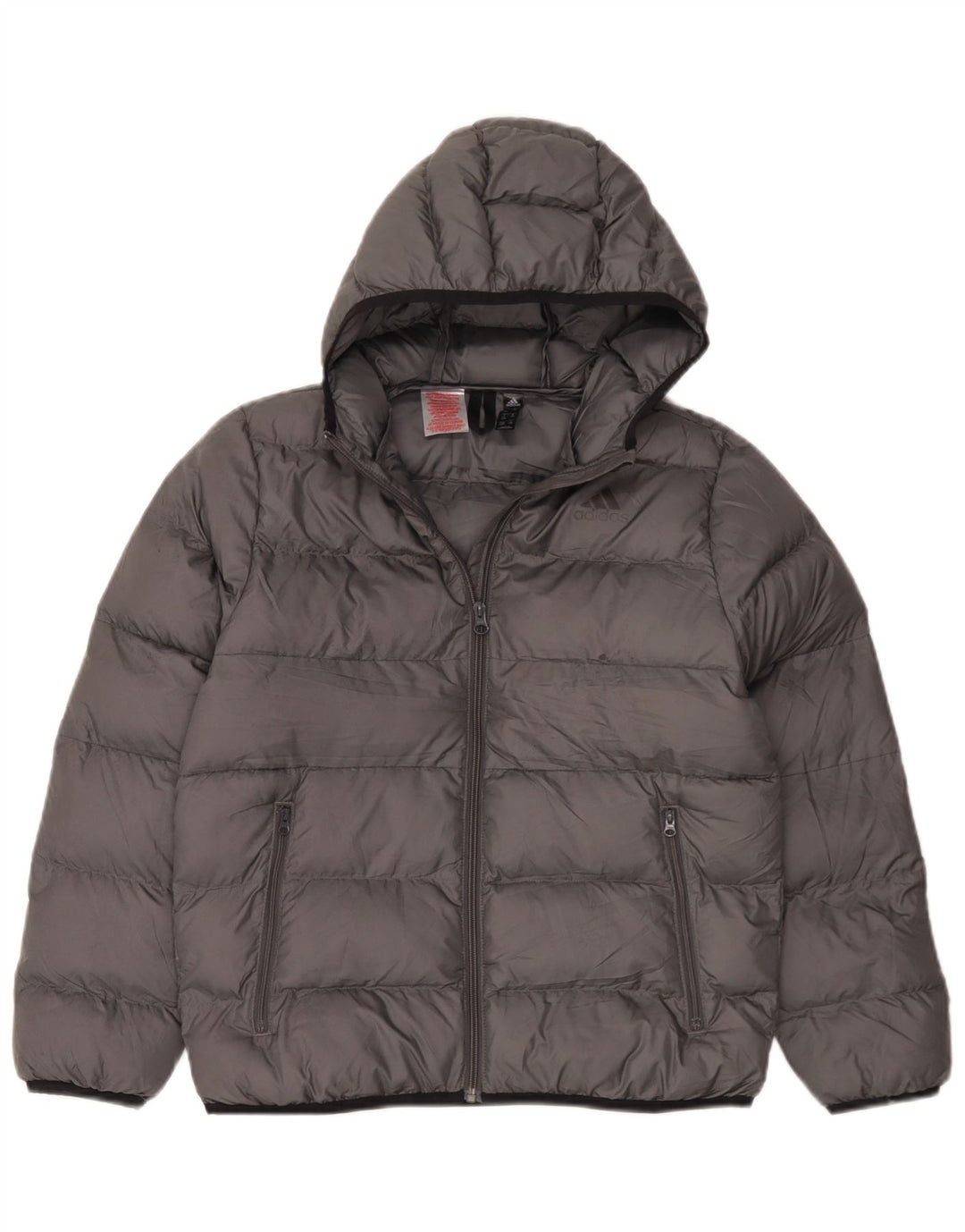 Adidas drenge hættepolstret jakke 11-12 år Grå polyester