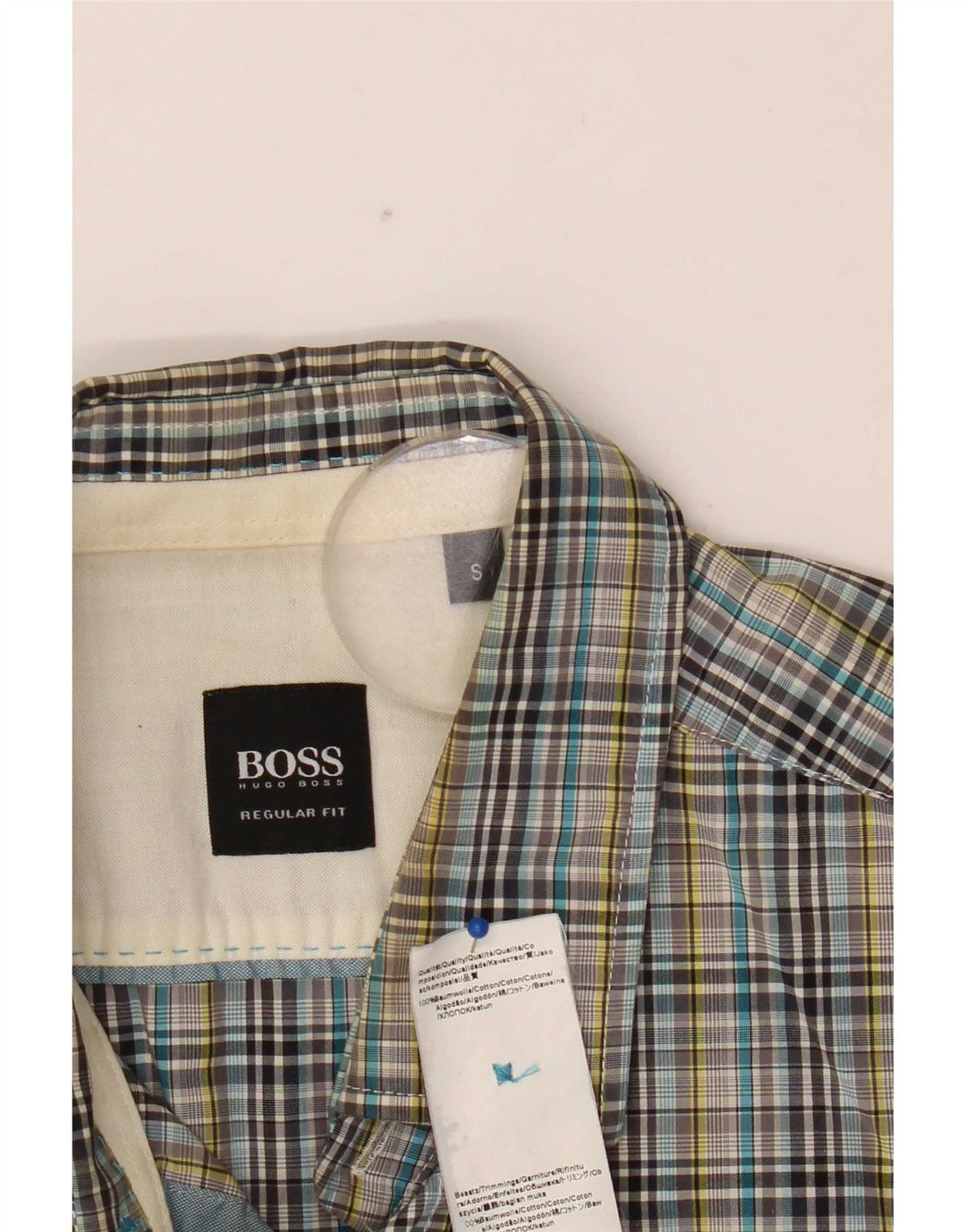 Hugo Boss Herreskjorte Lille flerfarvet ternet bomuld
