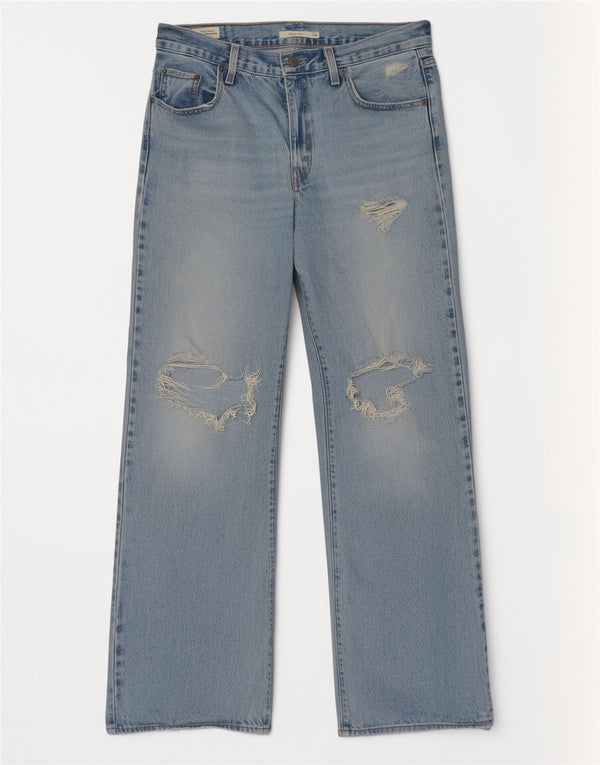 Levi's Dame Distressed Bootcut Jeans W29 L33 Blå Bomuld