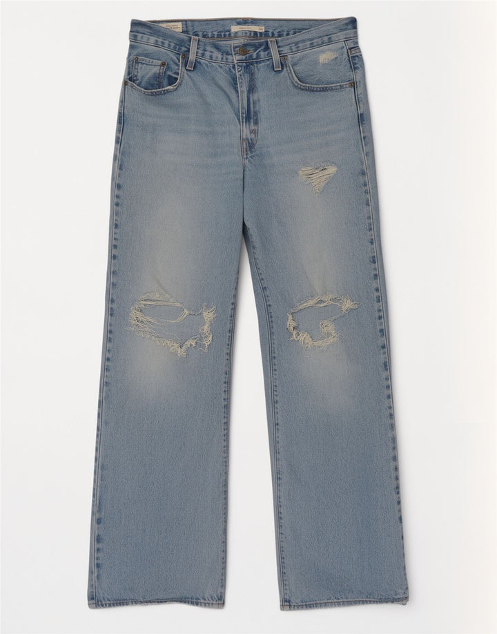 Levi's Dame Distressed Bootcut Jeans W29 L33 Blå Bomuld