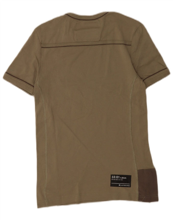 G-Star Herre grafisk T-shirt Top Lille Khaki Bomuld