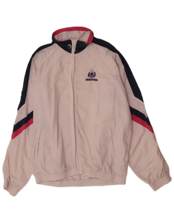 Diadora Træningsdragt til mænd Topjakke UK 42 Stor Pink Colourblock Polyamid