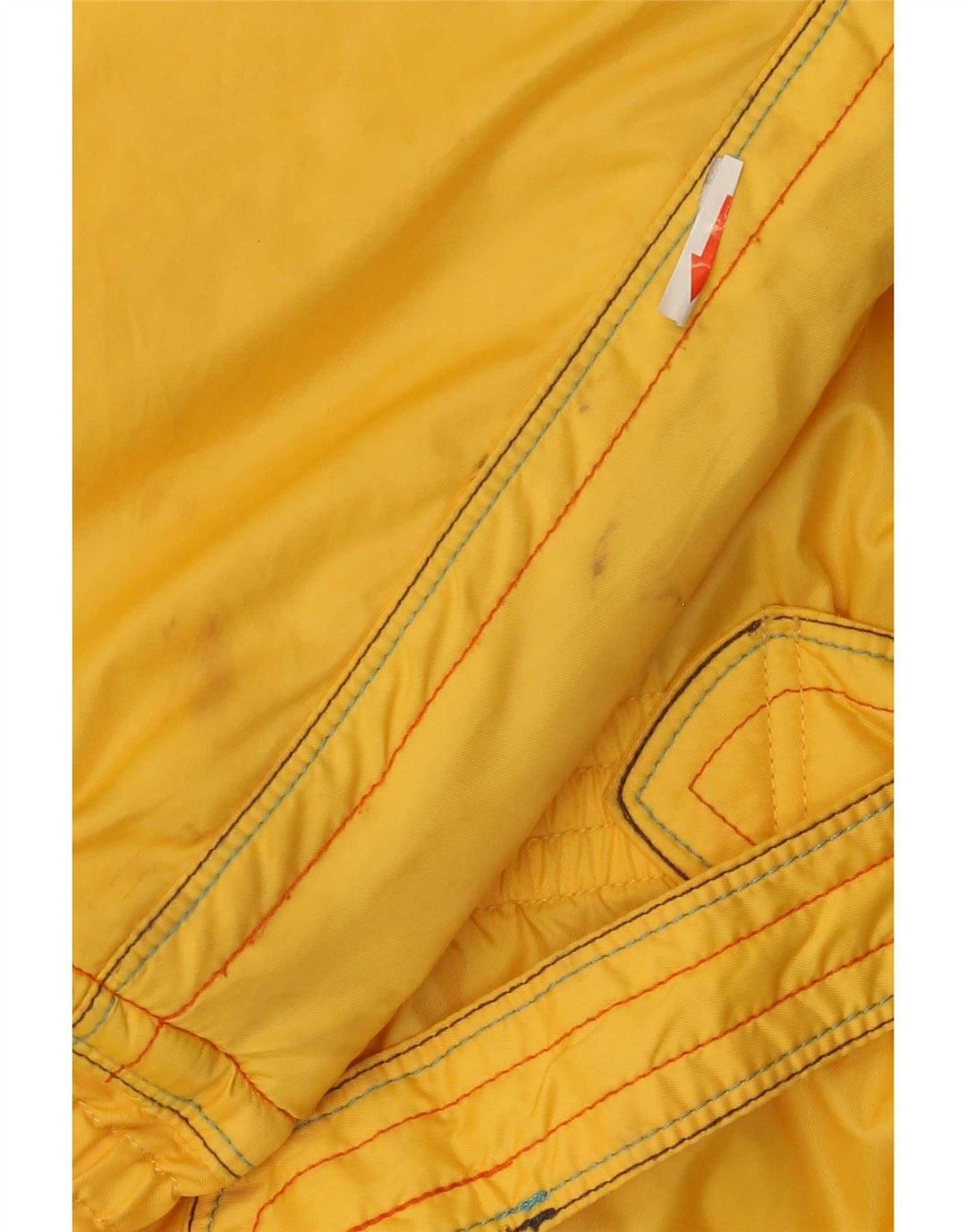 Ellesse Dame Hætte Oversized Skijakke UK 14 Stor Gul Colourblock