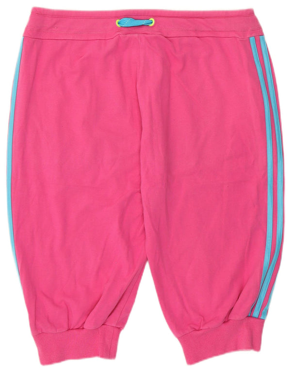 ADIDAS Bermuda sportsshorts til kvinder UK 16 Large Pink Bomuld