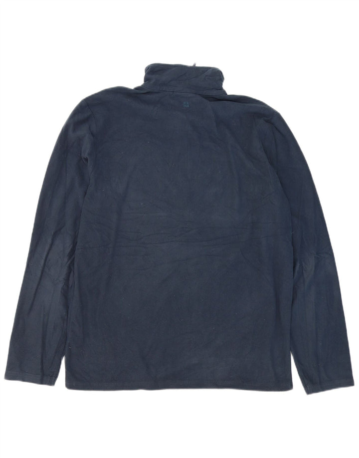 Mountain Warehouse Herre Zip Neck Fleece Jumper Medium Navy Blue Polyester