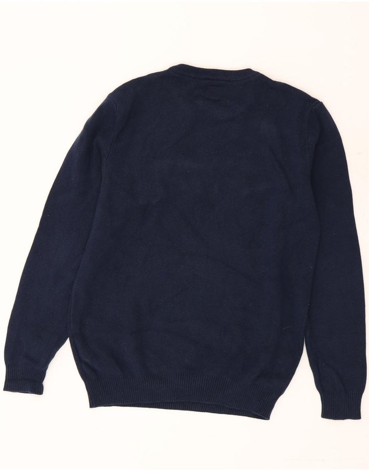 Guess Herre grafisk rund hals sweater medium marineblå bomuld