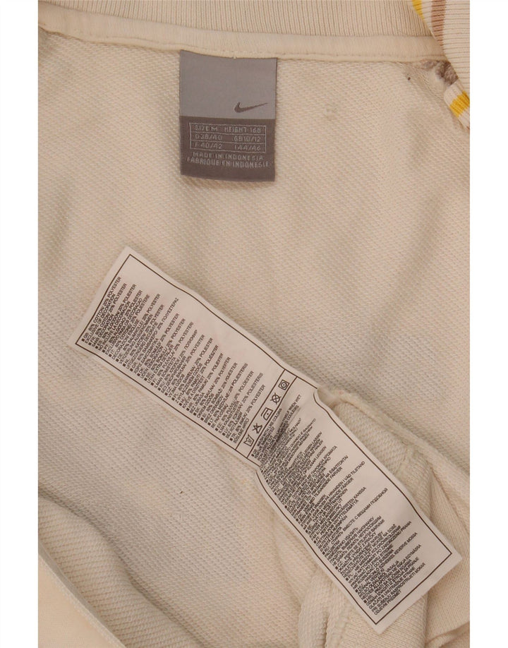 Nike grafisk træningsdragt topjakke til kvinder UK 10/12 Medium White Colourblock