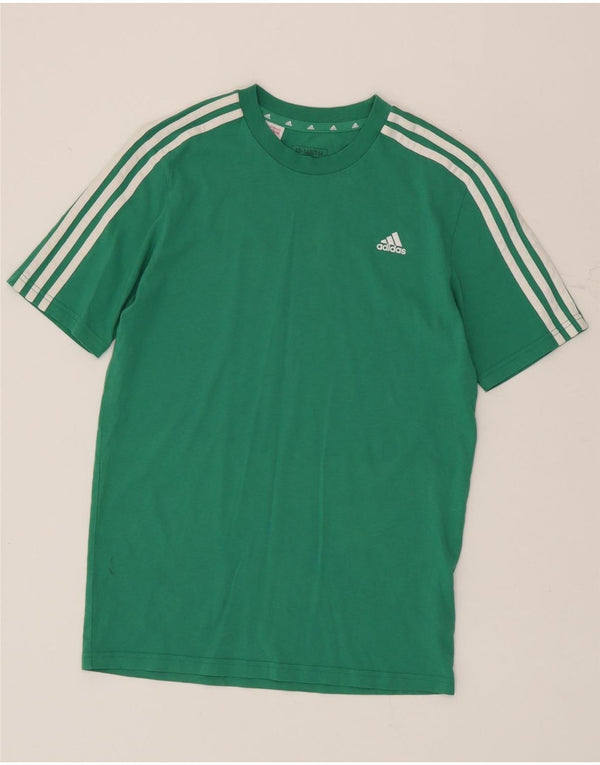 Adidas Boys T-Shirt Top 13-14 Years Green Cotton
