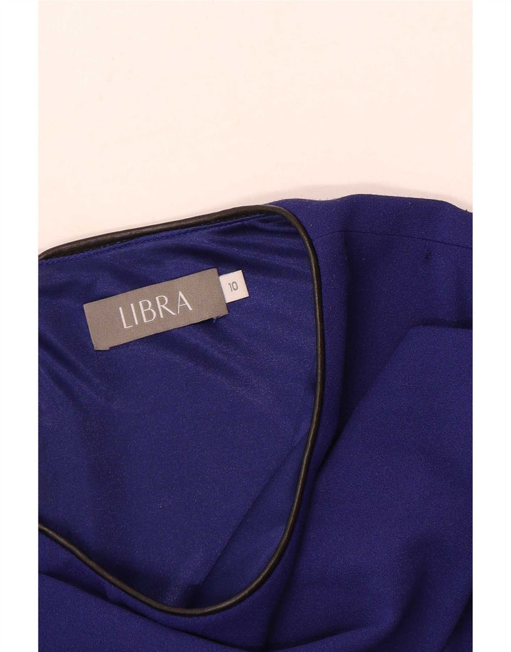 Libra Womens 3/4-ærmet Shift Dress UK 10 Small Navy Blue
