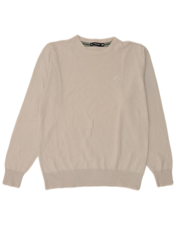 North Sails Womens Crew Neck Jumper Sweater UK 14 Medium Grey Cotton