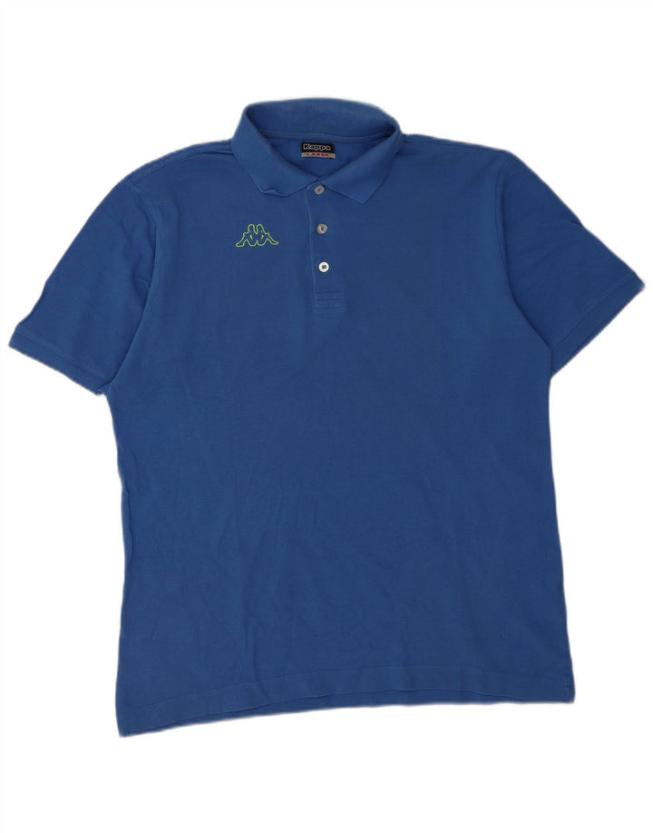 Kappa Herre Grafisk Polo Shirt Stor Blå Bomuld