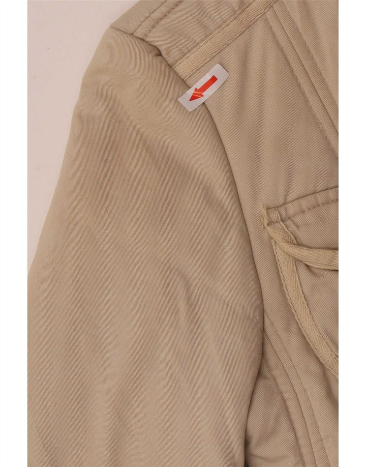 Zara Dame Polstret Jakke UK 12 Medium Beige Bomuld Classic
