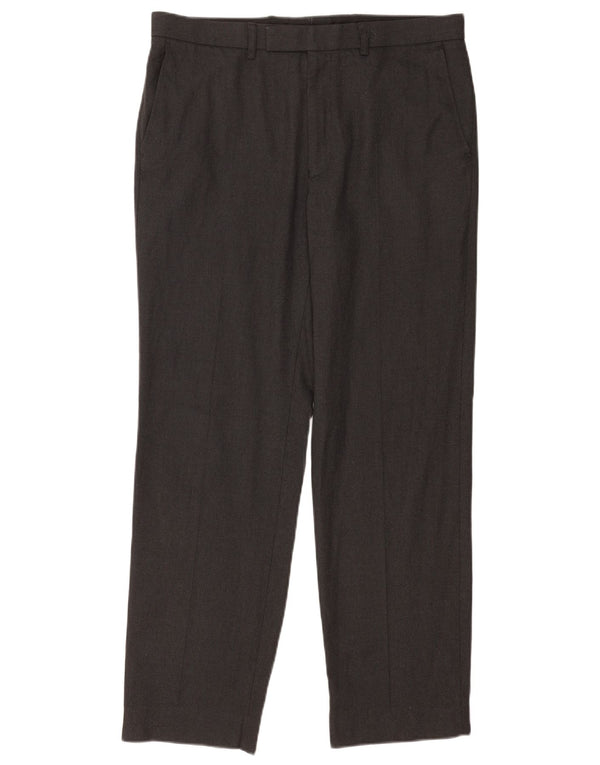 Marks & Spencer Straight Suit Bukser til mænd W34 L31 Grå polyester