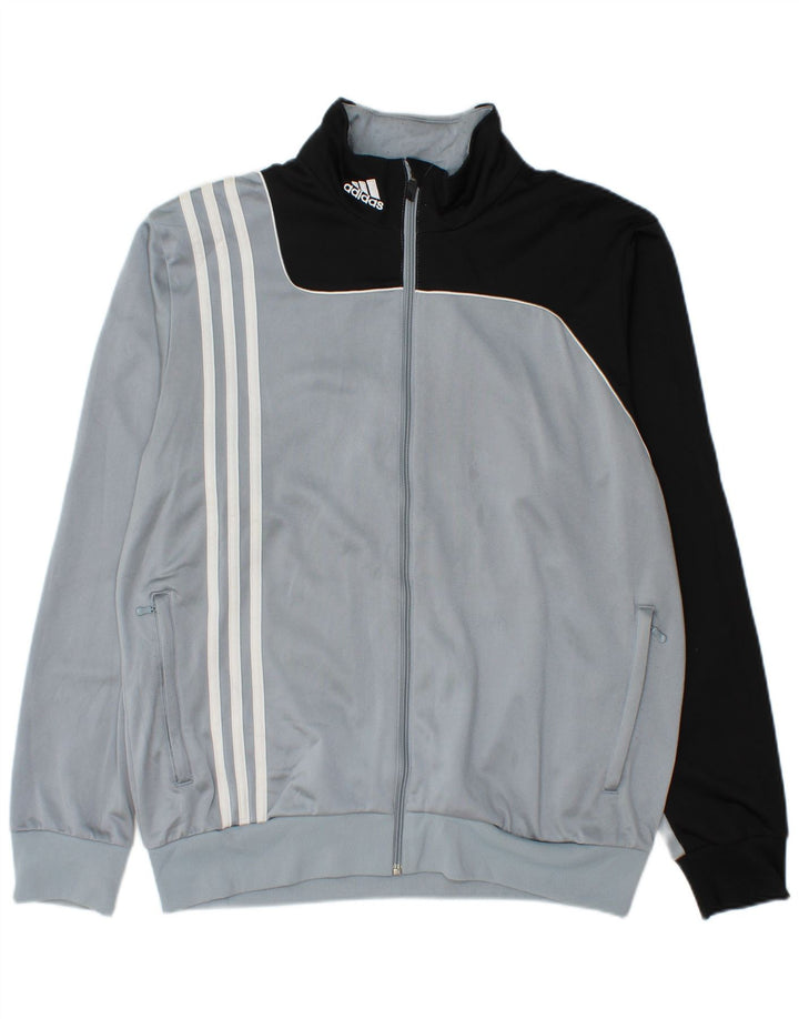 Adidas Træningsdragt til mænd Topjakke UK 40/42 Medium Grey Colourblock Polyester