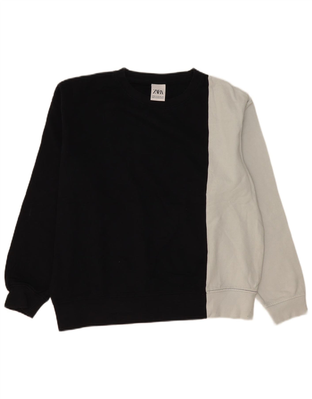 Zara Sweatshirt til mænd Medium Sort Colourblock